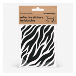 Helkurkleepsud jalgrattale BOOKMAN Reflective Stickers for Bicycles, Black Zebra