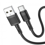 Hoco USB-kaabel A-st USB-C-sse, 3A, 1 m, must, X83