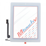 MUSTTBY Puutekraan + tagakleebis + kodu iPAD 4 jaoks (valge)