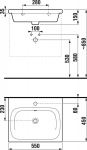 JIKA Mio Design Line 550x450 mm valge