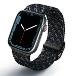 uniq Aspen Strap Apple Watch 44/42/45 mm Series 1/2/3/4/5/6/7/8/SE/SE2/SE3 Punitud DE obsidiaan
