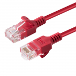 MicroConnect U/UTP CAT6A Slim 1,5M Punane Kaitsmata Vrgukaabel,