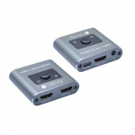 Techly HDMI 2.1, 2-portne, 2x1, 8K, 60Hz, IR-pilotiga vahend