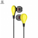 iKaku KSC-478 universaalne kerge HiFi-in-ear krvaklapid, 3,5 mm pistik ja mikrofon, 1,2 m, kollane