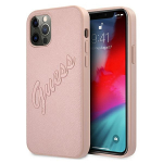 GUESS GUHCP12LRSAVSRG iPhone 12 Pro Max 6,7" rowy/pink kvakaaneline Saffiano Vintage Script