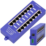 Extralink 8 porti | Gigabit PoE-injektor | 8x 1000Mb/s RJ45, reiim B