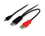 StarTech.com 1,8 m USB Y-kaabel vlishardikale - USB A kuni mini B