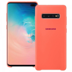 Samsung Galaxy S10+ Silky and Soft-touch Silicone Cover Berry Pink