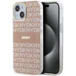 DKNY DKHMP15SHRHSEP iPhone 15 / 14 / 13 6.1" rowy/pink kvakott IML Mono AND Stripe MagSafe