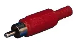Goobay RCA pistik punane, plastk , kaabli kinnitus