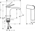 Washbasin faucet Hansgrohe Vivenis 75024670