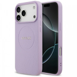 GUESS Etui Grained Ring MagSafe iPhone'i 17 Pro Max jaoks, fioletowy