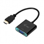 i-tec HDMI VGA adapter, tielik HD 1920x1080/60 Hz, 15 cm kaabel, HDMI lppuga krguga