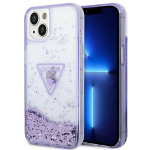 GUESS GUHCP14MLFCTPU iPhone 14 Plus / 15 Plus 6,7" lillakaspunane / lilla kare kvakott Liquid Glitter Palm Collection