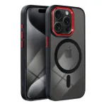 IPhone 18 Pro / 17 Pro jaoks meldud Color Edge Mag-kaitsekott, hitub MagSafe'iga, vrv: tumekirsi