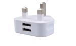 MicroConnect Dual USB charger 2.1 A UK DC 5V, 2.1A, White charges up
