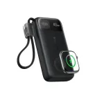 Baseus LiPo PowerBank 10000mAh 45W integreeritud USB-C kaabliga + juhtmevaba nutikella laadija must EnerFill FT31