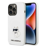 Karl Lagerfeld KLHCP14XSNCHBCH iPhone 14 Pro Max 6.7" kvakott biay/valge Silikoonist Choupette