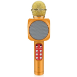 Riff WS-1816 16W karaoke BT microphone with LED 360 Gold