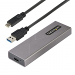 StarTech.com USB-C 10Gbps M.2 NVMe vi M.2 SATA SSD kohver - Tool-free vlis-M.2 PCIe/SATA NGFF SSD alumine kast - USB Type-C AND A hosti kaabelid - Toetab 2230/2242/2260/2280