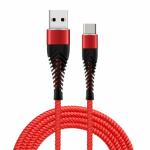 Fusion Accessories Fishbone USB-A to USB-C 30W / 3A / 1.5m" Punane