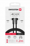 Swissten L Type Tekstiil Universaalne Kiirlaadimise 3.1 USB-C USB-C andmete ja laadimiskaabel 1.2m