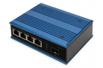 Digitus Vahetus Ind. 4-Port 10/100 bluu```