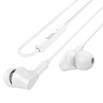 HOCO wire earphones Jack 3,5 mm with microphone M102 valge