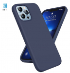 Riff Thin AND amp; Soft silicone case with soft fiber inside for Apple iPhone 13 Pro Max Midnight Blue