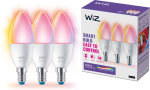 WiZ nutikate lamba, E14, C37, RGB, Wi-Fi, 2200-6500 K, 470 lm, matt, 3 kpl (929002448833)