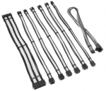 Kolink Core Pro punutud kaabli pikenduskomplekt 12V-2x6, tp 1 tumemust/briljantvalge