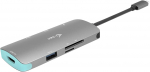 i-tec USB-C metallist nanodokk 4K HDMI ja PD 100 W C31NANODOCKPD