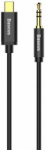 Baseus Yiven Premium helikaabel USB-C - 3,5 mm 1,2 m must (E blister)