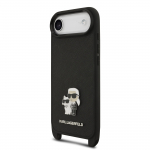 Karl Lagerfeld Saffiano ristikang Metal Karl ja Choupette puhvel Apple iPhone 17 Airi kohta