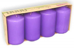 PROVENCE Candles Violet 5x9cm 4pcs