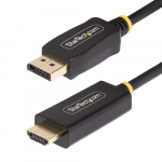 StarTech.com 1 meetri pikkune DisplayPort to HDMI adapterkaabel, 4K 60Hz HDR-ga, DP to HDMI 2.0b, aktiivne video konverter, DisplayPort arvuti monitori HDMI leminekukaabel