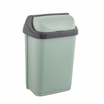 Waste bucket with rotating lid 10L Rasmus 25.5x19x39cm green