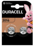 Duracell Patarei nupuelement CR2016 3.0V liitium 2 tk.