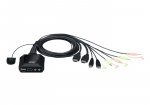 Aten 2-Port USB 4K HDMI Cable KVM Switch 2-Port USB 4K HDMI
