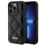 GUESS GUHCP15LPSQQSQSK iPhone 15 Pro 6.1" tarna/must kvakott Tepitud metallist logo