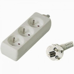 PremiumCord PP3-03 toitejuhe 3 m, 3 vooluallikat, valge