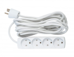 MicroConnect 4-way Danish Power Strip 5m With Earth, without ON/OFF