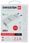 Swissten Nutikas IC reisislm 2x USB 2.1A Lightning-kaabliga 1.2m