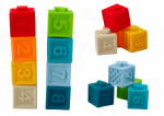LEAN Toys Soft Educational Bath Blocks 20 Pieces Animals Shapes