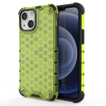 Hurtel Honeycomb Case armor cover with TPU Bumper for iPhone 13 mini green