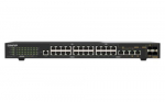 QNAP QSW-M2130P-2C2S26T vimendiga vimelliti, hallatav L2 2.5G Ethernet (100/1000/2500), Power over Ethernet (PoE), 1U, must