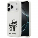 Karl Lagerfeld K AND C Sketch AND Logo MagSafe silikoonetui iPhone 17 Pro jaoks, valge