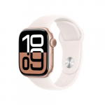 APPLE Watch Series 10 GPS + Mobiilside 42mm Roosa Kuld Alumiiniumist Korpus Kerge Roosa Sportrihmaga - S/M