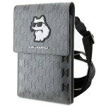 Karl Lagerfeld Torebka KLWBSAKHPCG srebrny/silver Saffiano Monogram Choupette Saffiano Monogram Choupette