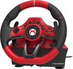 Hori NSW-228U Mario Kart Racing Wheel Pro Deluxe For Nintendo Switch, Black/Red